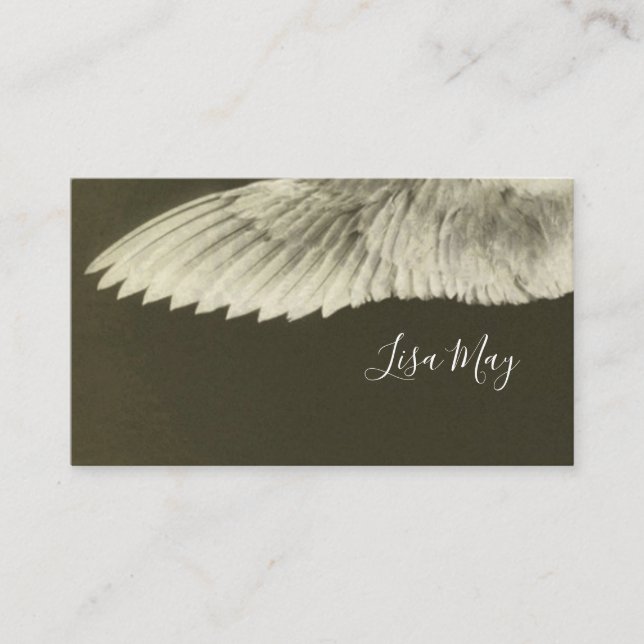 Engels-Flügelsepia-Schmutz-Visitenkarten Visitenkarte (Vorderseite)