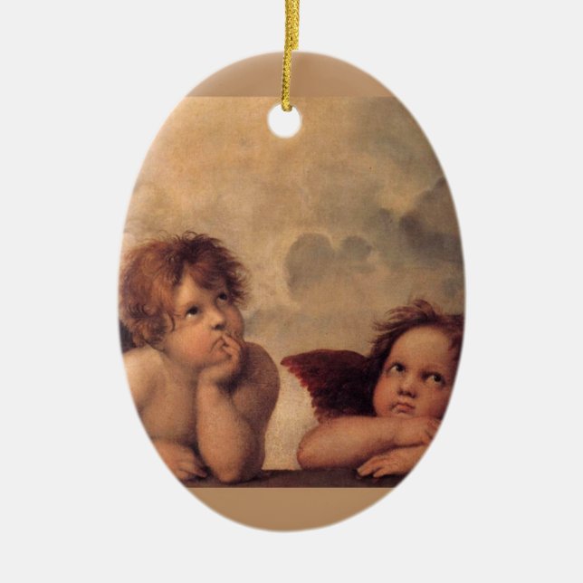 Engels-Glauben-RAPHAEL-Glauben-Segnung niedlich Keramik Ornament (Vorne)