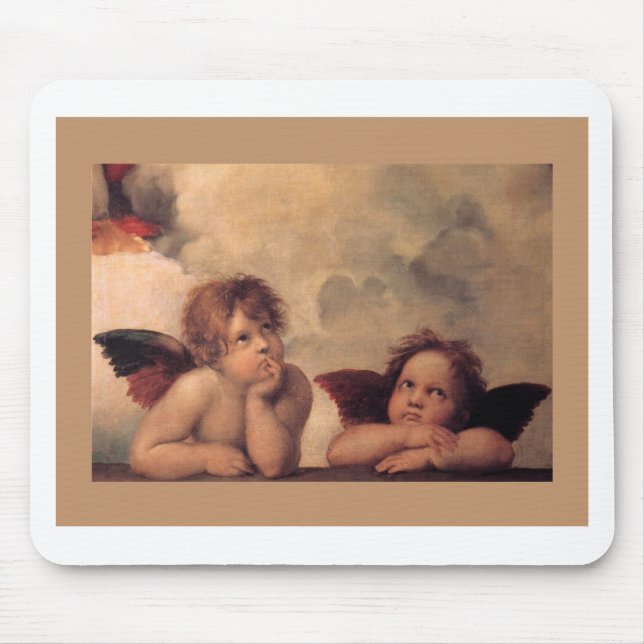Engels-Glauben-RAPHAEL-Glauben-Segnung niedlich Mousepad (Vorne)
