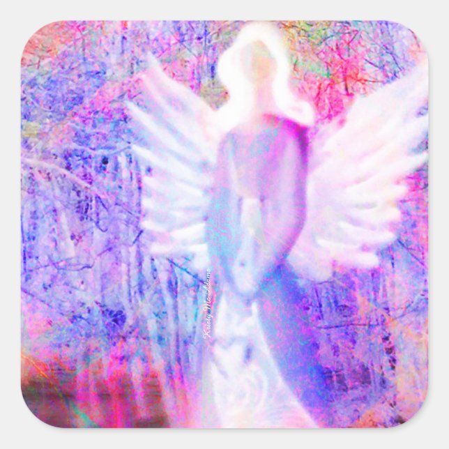 Engels-Glühen-Aufkleber Quadratischer Aufkleber (Vorderseite)