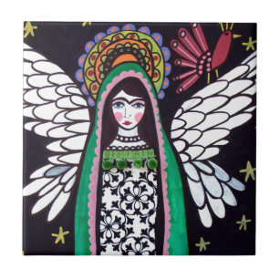 Engels-Jungfrau von Guadalupe-Kunst durch Heide Fliese