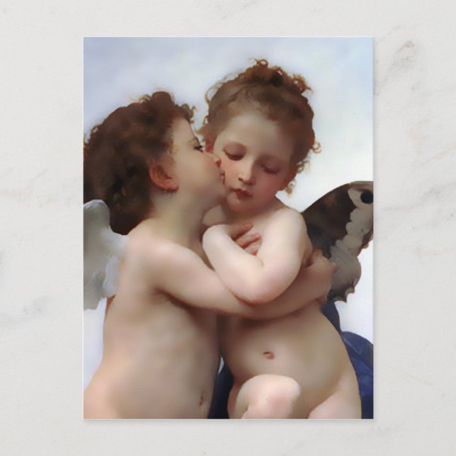 Engels-Kuss-Postkarte Postkarte (Vorderseite)