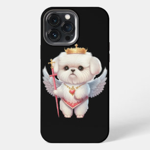 Engels Maltese Welpe, Malteser Hunde Liebhaber und iPhone 13 Pro Max Hülle
