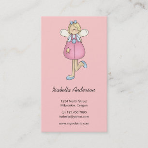 Engels-Mätzchen · Engel · Rosa Visitenkarte