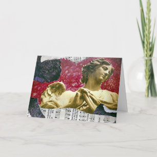 Engels-Medien-Collagen-Rosa-Hintergrund, Karte