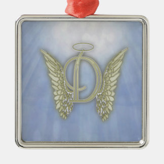 Engels-Monogramm des Buchstabe-D Ornament Aus Metall