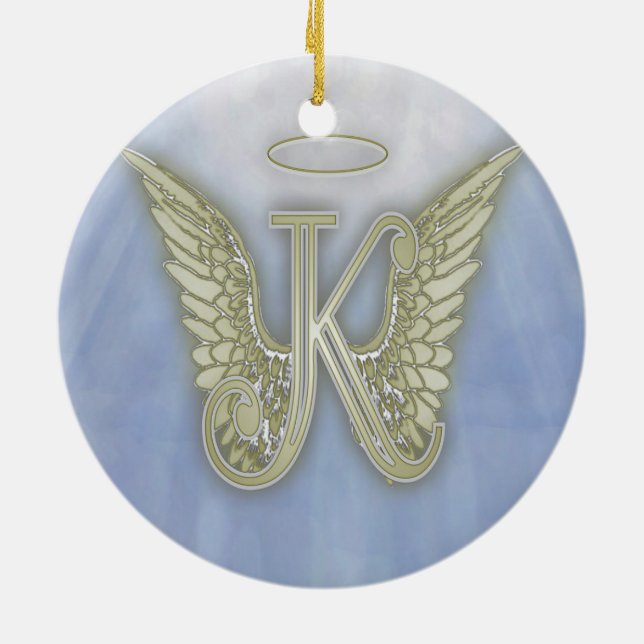 Engels-Monogramm des Buchstabe-K Keramikornament (Hinten)