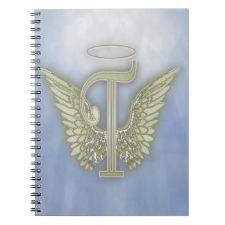 Engels-Monogramm des Buchstabe-T Notizblock