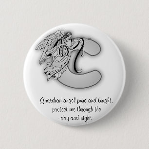 Engels-Monogrammalphabet des Buchstaben C Button