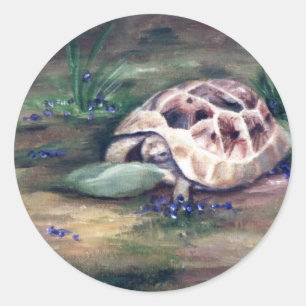 Engels-Schildkröten-Aufkleber Runder Aufkleber