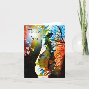 Engels-Statue danken Ihnen zu kardieren Dankeskarte