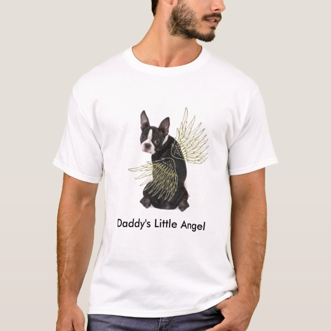 Engels-T-Shirt des Bostons Terrier des Vatis wenig T-Shirt (Vorderseite)
