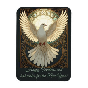 Engels-Taube Vintage Art Nouveau Vektor Magnet