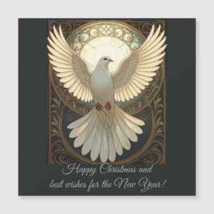 Engels-Taube Vintage Art Nouveau Vektor Magnetkarte