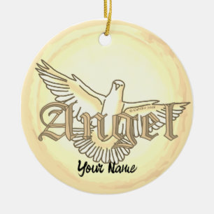 Engels-Tauben-Schmuck Keramik Ornament