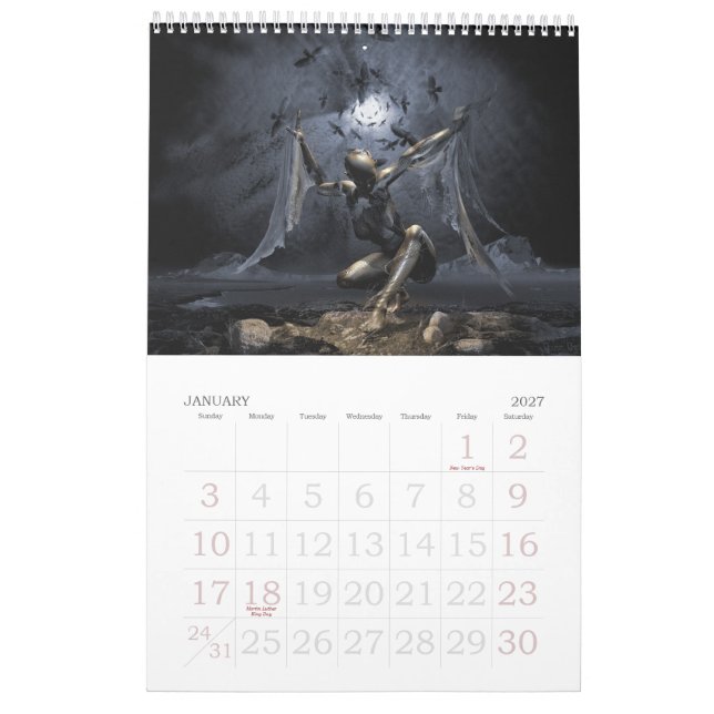 "Engels- und Dämon" Wandkalender 2013 (Jan 2027)