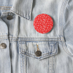 Engels Valentinstag-Herzen-Muster Button