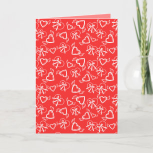 Engels Valentinstag-Herzen-Muster Karte