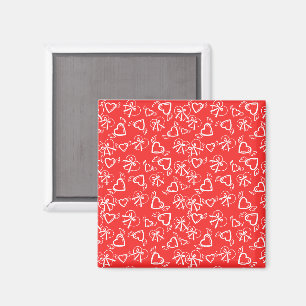 Engels Valentinstag-Herzen-Muster Magnet