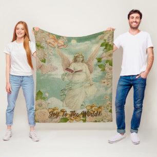 Engels-Weihnachtsglocken Freude für die Welt Perso Fleecedecke