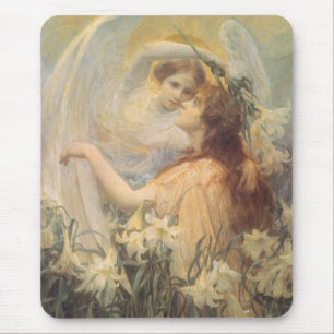 Engelsbotschaft von George Swinstead, Vintage Art Mousepad