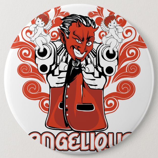 Engelschwarz Button (Vorderseite)