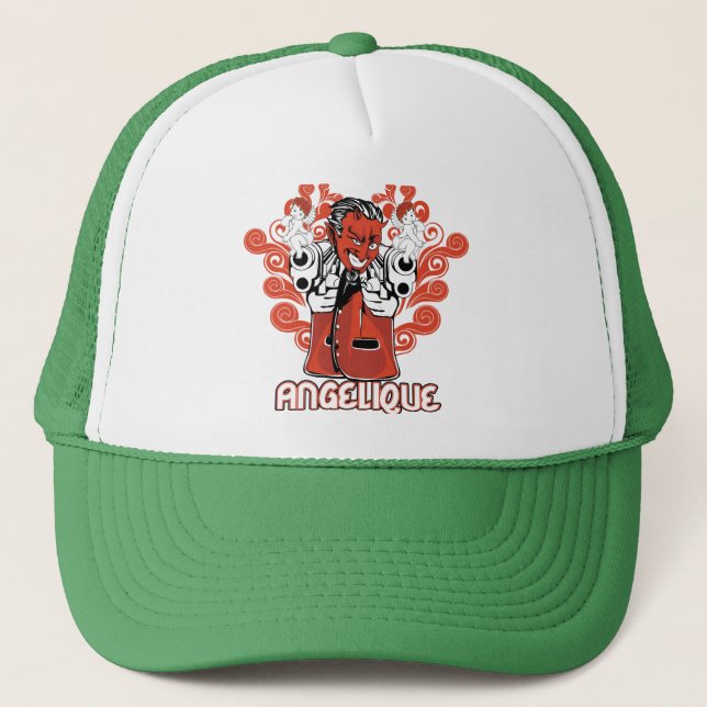 Engelschwarz Truckerkappe (Vorderseite)