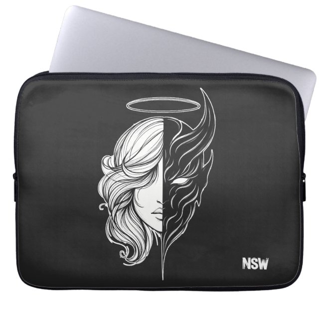Engelsdämon Laptopschutzhülle (Vorderseite)