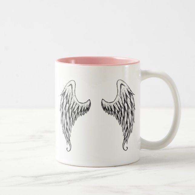 Engelsflügel Zweifarbige Tasse (Rechts)