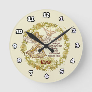 Engelsfreund Runde Wanduhr