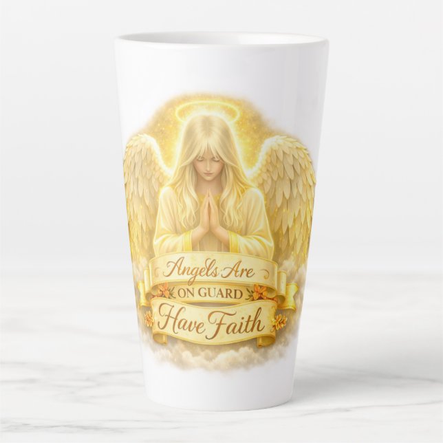 Engelsglaube Goldenes Herz Milchtasse (Vorderseite)
