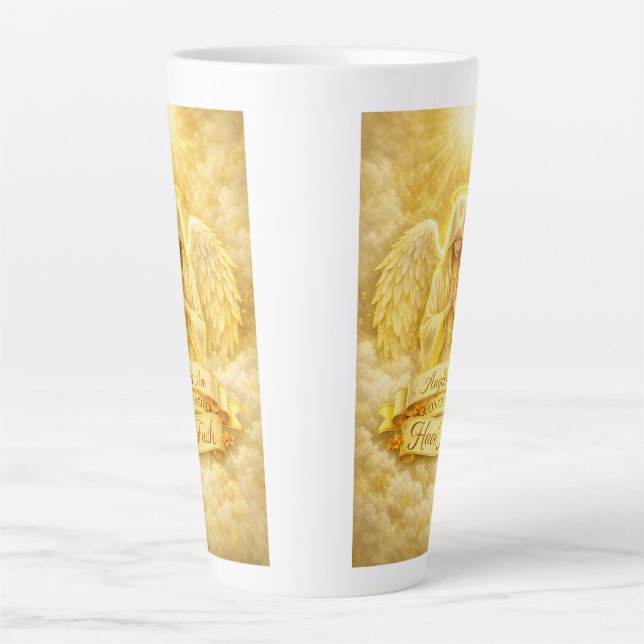 Engelsglaube Goldenes Herz Milchtasse (Vorderseite)
