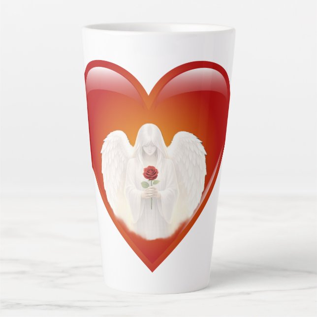 Engelsglaube SilberHerz Milchtasse (Vorderseite)