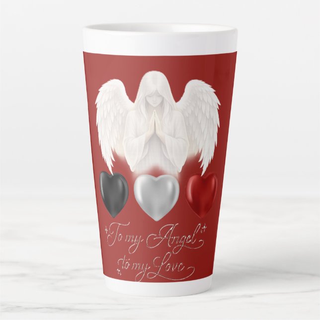 Engelsglaube SilverHeart Latte Tasse (Vorderseite)