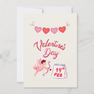 Engelsglück zum Valentinstag Grußkarte Feiertagskarte