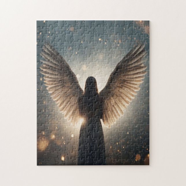 Engelsilhouette Puzzle (Vertikal)