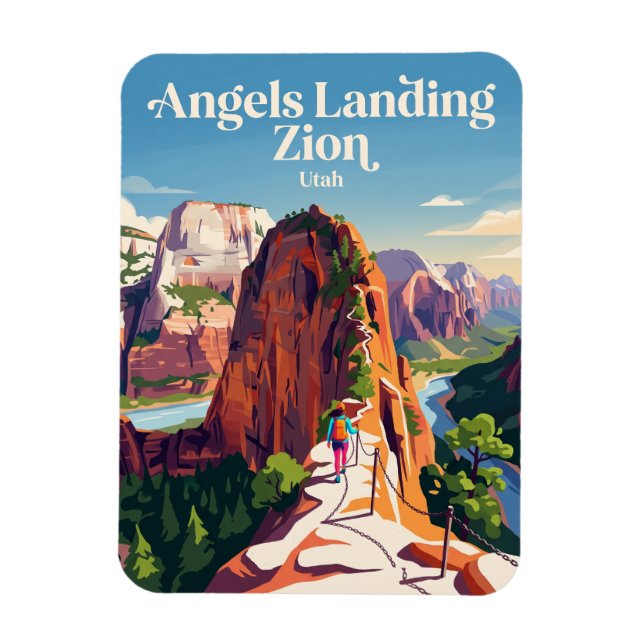 Engelslandung Zion USA Magnet (Vertikal)