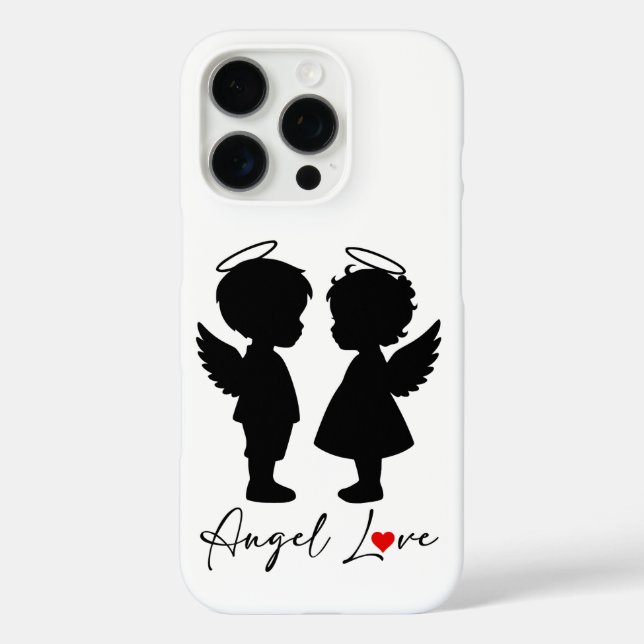 Engelsliebe – Süßes Engel-Paar-Design Case-Mate iPhone Hülle (Rückseite)