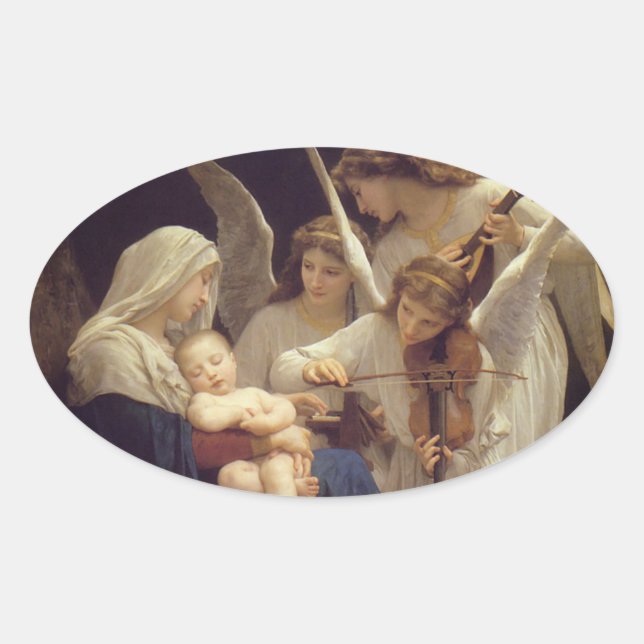 Engelslied Ovaler Aufkleber (Vorderseite)