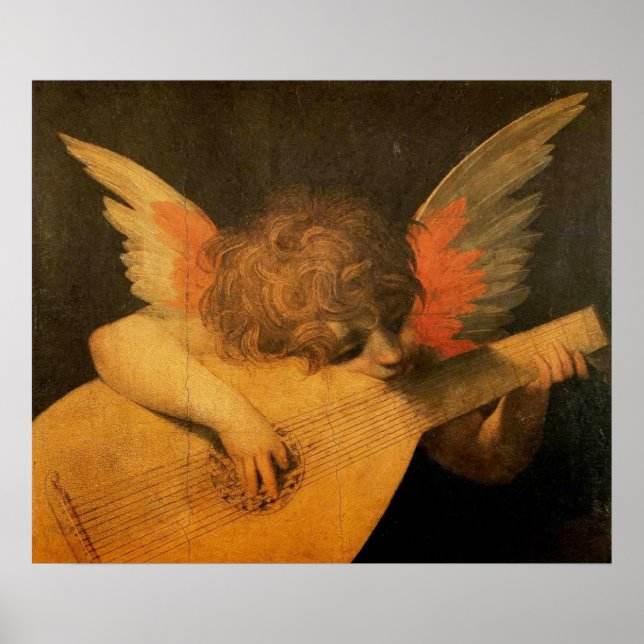Engelsmusiker von Rosso Fiorentino Poster (Vorne)