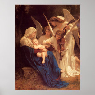 Engelsong von Bouguereau Poster