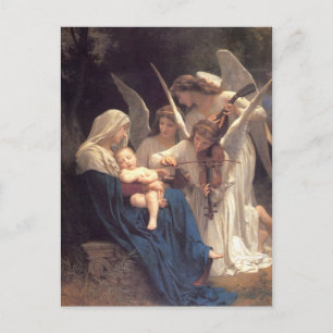 Engelsong - William-Adolphe Bouguereau Postkarte