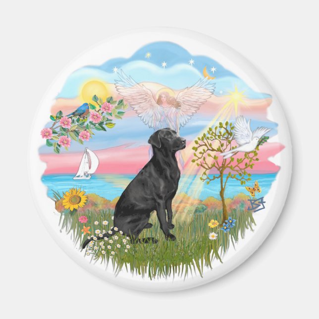 Engelstern - Black Lab Magnet (Vorne)