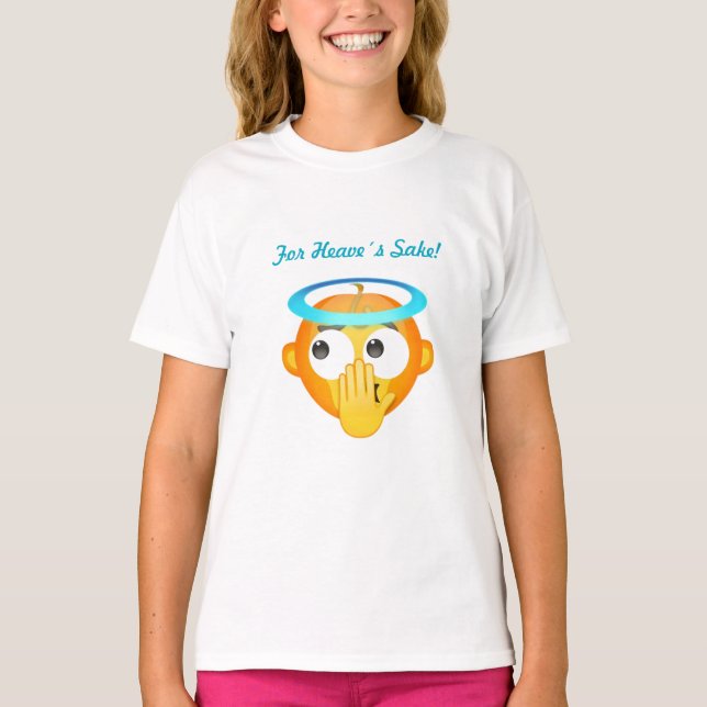 Engelsüberraschungs-Emoji T-Shirt (Vorderseite)