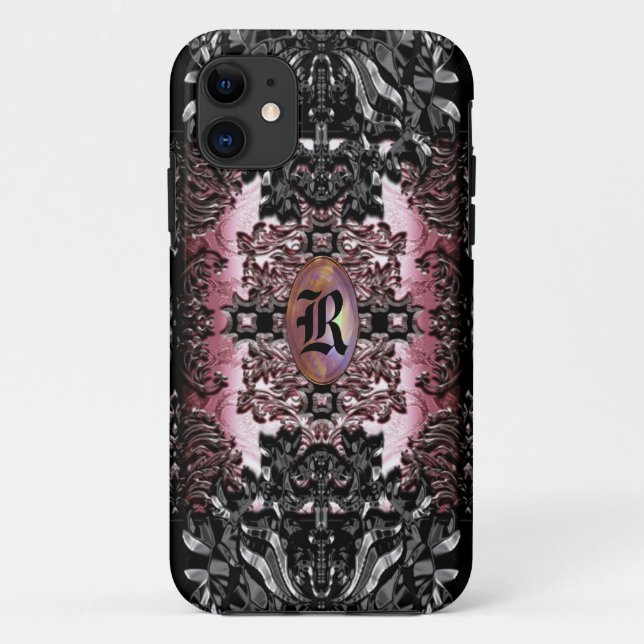 Enghel Thames Barock IV Goth Chic Monogramm Case-Mate iPhone Hülle (Rückseite)