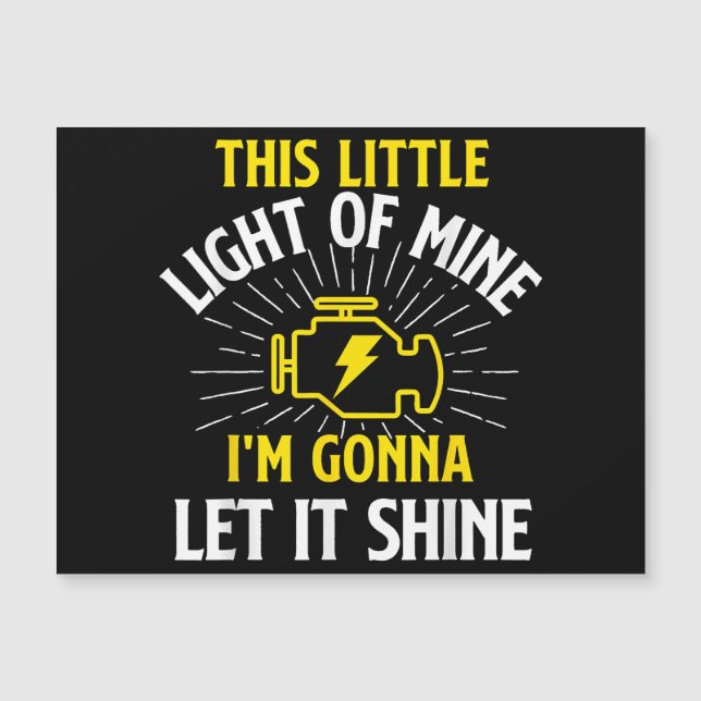 Engine Control Light - Car Guy Auto Mechanic Magnetkarte (Vorderseite)