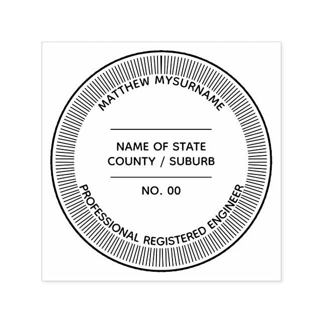 Engineer beruflicher LLC Siegel Custom Staat Permastempel (Design)