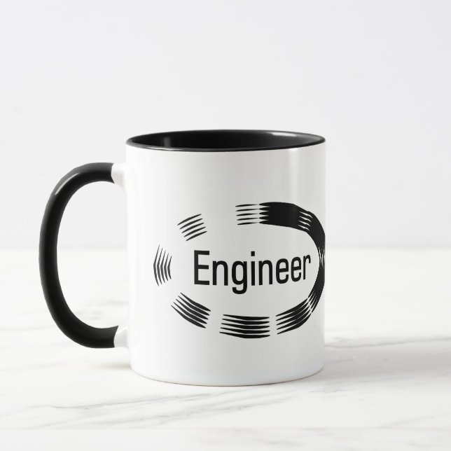 Engineer Black Oval Tasse (Links)