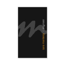 Engineer BoldScript Monogram BusinessCard