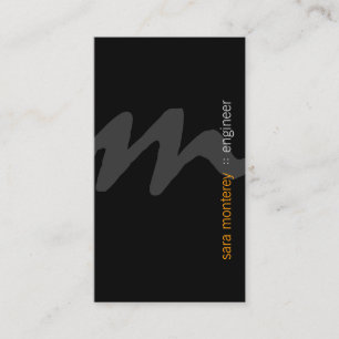 Engineer BoldScript Monogram BusinessCard Visitenkarte